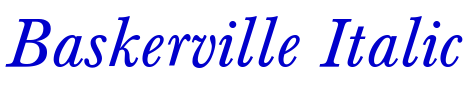 Baskerville Italic font