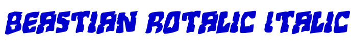 Beastian Rotalic Italic font