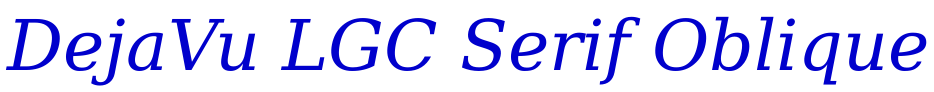 DejaVu LGC Serif Oblique font