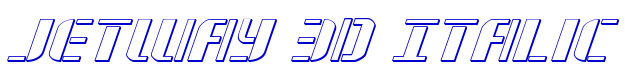 Jetway 3D Italic font