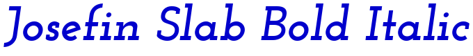 Josefin Slab Bold Italic font