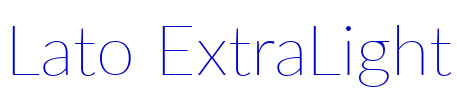 Lato ExtraLight font