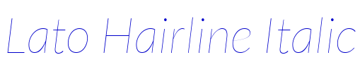 Lato Hairline Italic font