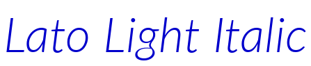 Lato Light Italic font