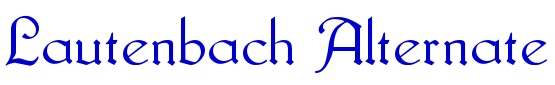 Lautenbach Alternate font