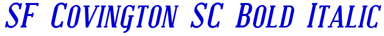 SF Covington SC Bold Italic font