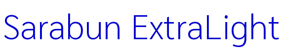 Sarabun ExtraLight font