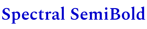 Spectral SemiBold font