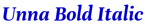 Unna Bold Italic font