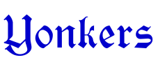 Yonkers font