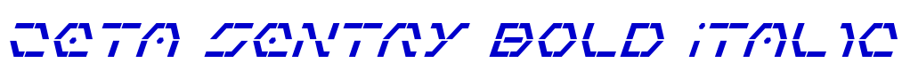 Zeta Sentry Bold Italic font