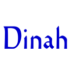Dinah font