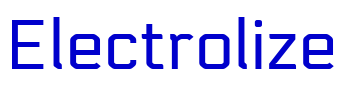 Electrolize font