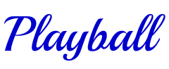 Playball font